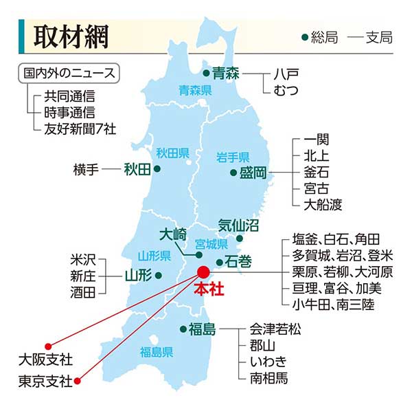 東北六県 取材網
