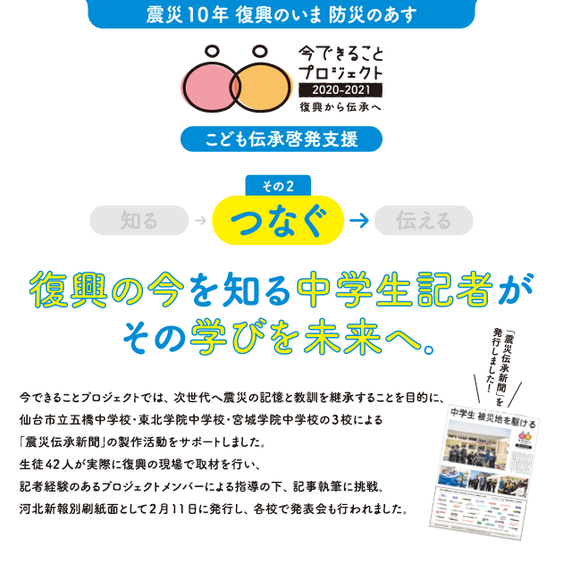 復興の今を知る中学生記者がその学びを未来へ。