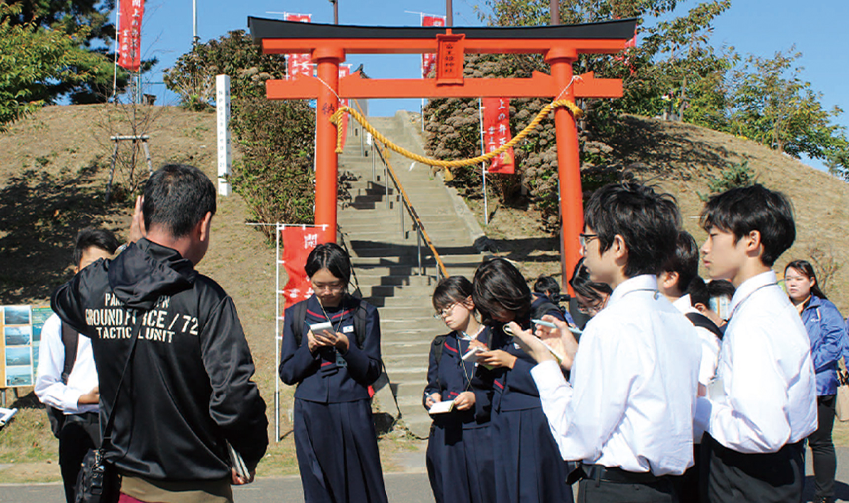 中学生記者が復興の現場へ