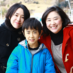 仙台市宮城野区 尾川美江さん(35) 仙台市宮城野区 渡辺賢介くん(9) 渡辺梨江さん(35)